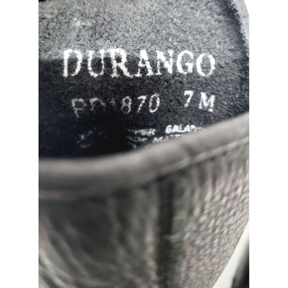 Vintage Durango Black Kiltie Leather Ankle Booties -‎ Size 7 - Picture 2 of 8